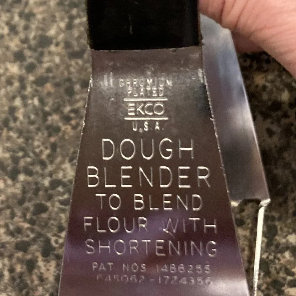 Dough Blender Black Handle Ekco Chromium Plated  NOS